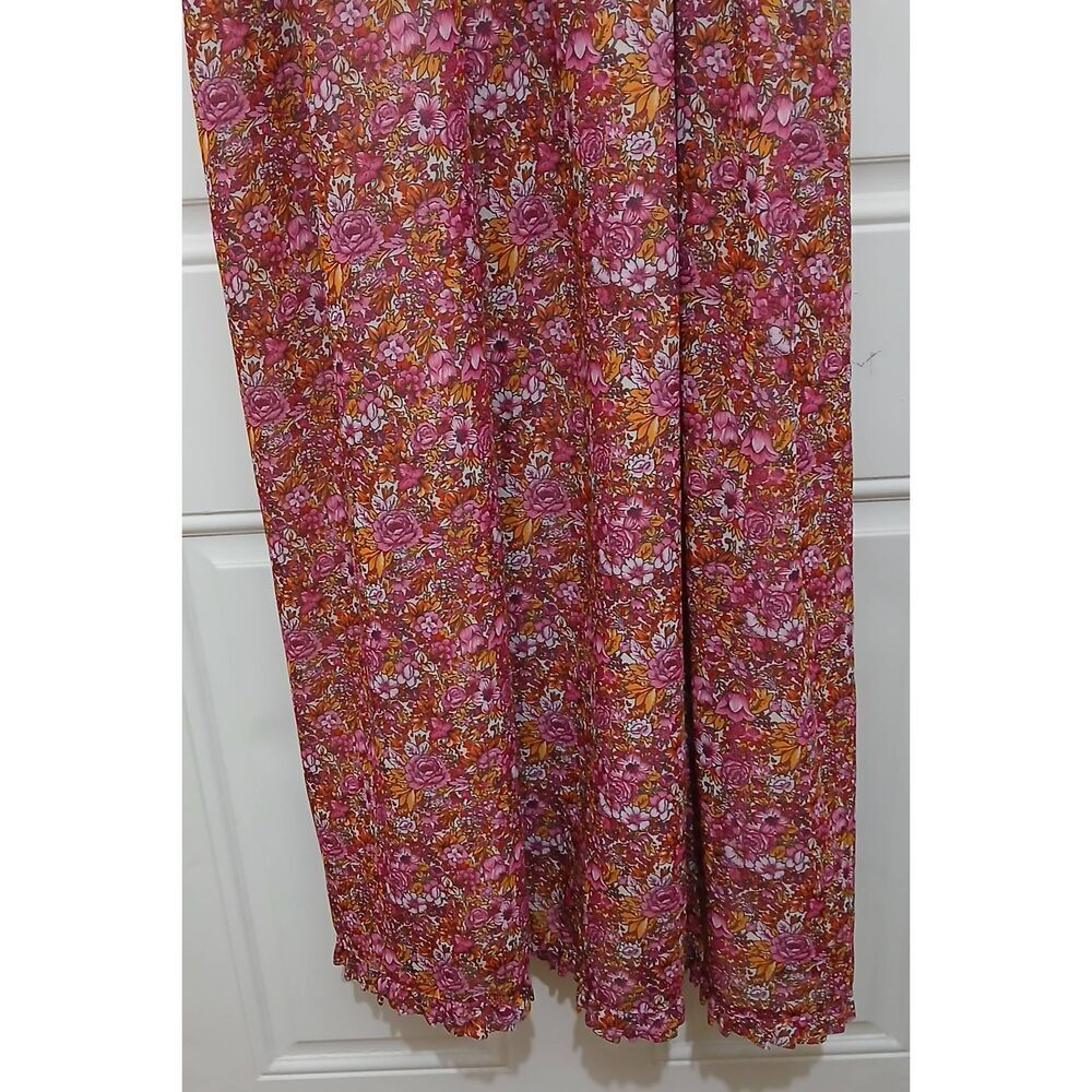 The drop women 2xl long maxi dress smocked square neck pink floral empire waist - Picture 5 of 9